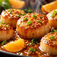 Seared Sea Scallops in Mandarin Sauce