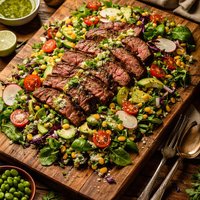 Seared Steak Salad with Edamame Cilantro with Variations