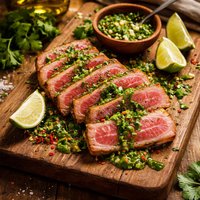 Seared Tuna in Cilantro Marinade