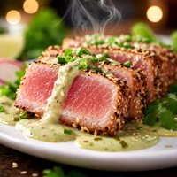 Seared Tuna in Wasabi Sauce