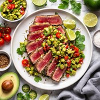 Seared Tuna Steak with Avocado Salsa