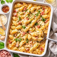 Seashells Ham and Cheese Ziti