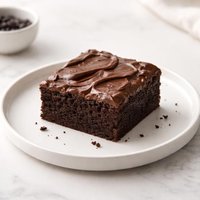 Self Frosted Brownie Cake