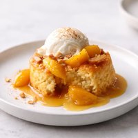 Self Saucing Peach Pudding
