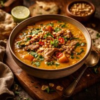Senegalese Peanut Soup with Smoked Turkey 6 Points