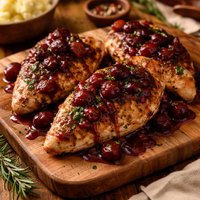 Sensational Chicken Breasts with Cherry Sauce