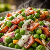 Serendipity Bacon and Green Pea Salad with Ranch Dressing