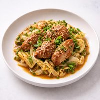 Sesame Braised Chicken Cabbage