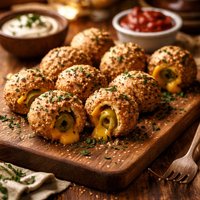 Sesame Cheddar Olive Poppers