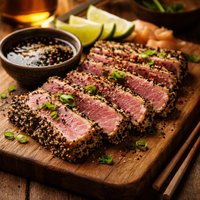 Sesame Crusted Tuna with Japanese Dipping Sauce