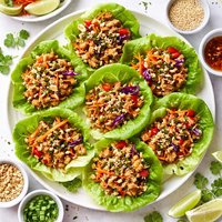 Sesame Ginger Chicken Lettuce Cups