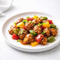 Sesame Ginger Chicken Pepper Bites