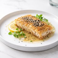 Sesame Lemon Chicken with a Crisp Phyllo Crust