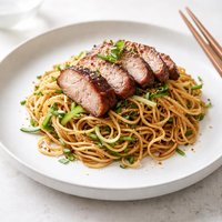 Sesame Noodles with Roast Pork