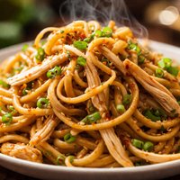 Sesame Noodles with Shredded Chicken