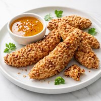 Sesame Pecan Chicken Tenders with Apricot Dipping Sauce