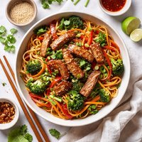 Sesame Pork Lo Mein