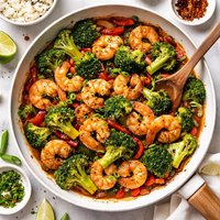 Sesame Shrimp and Broccoli Stir Fry