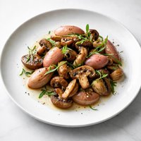 Shallots and Mushrooms with Tarragon
