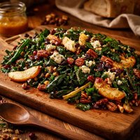 Sherried Greens with Fruit and Blue Cheese