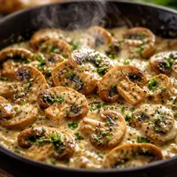 Sherry Creamed Mushrooms