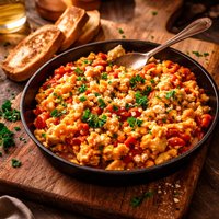 Shikshuka Scrambled Eggs and Tomatoes