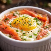 Shirred Eggs with Smoked Salmon