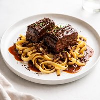 Short Ribs with Tagliatelle and Chocolate Giada De Laurentiis
