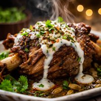 Shoulder of Lamb with Yoghurt and Cardamom