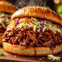 Shredded Bbq Pork Cole Slaw Sandwiches