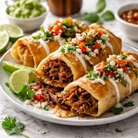 Shredded Beef or Pork Chimichangas