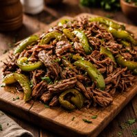 Shredded Beef with Green Peppers