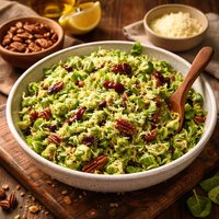 Shredded Brussels Sprouts Pecans Salad