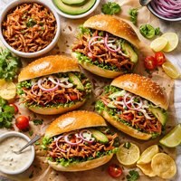 Shredded Chicken Sandwiches