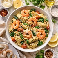 Shrimp and Artichoke with Pasta
