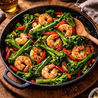 Shrimp and Broccolini Stir Fry