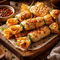 Shrimp and Chicken Sesame Firecrackers