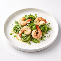 Shrimp and Fiddlehead