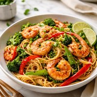 Shrimp and Pasta Stir Fry