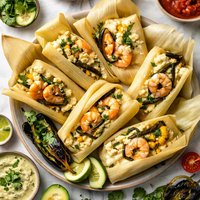 Shrimp and Poblano Chile Tamales