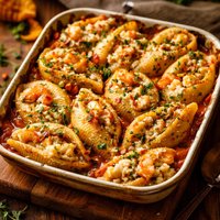 Shrimp and Ricotta Stuffed Jumbo Pasta Shells