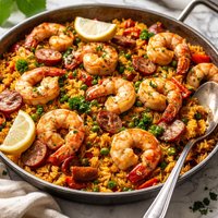 Shrimp and Sausage Paella