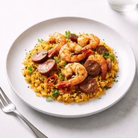 Shrimp and Sausage with Saffron Rice