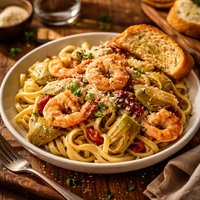 Shrimp Artichoke Fettuccini