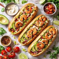 Shrimp Avocado Hoagies