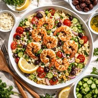 Shrimp Feta and Orzo Salad