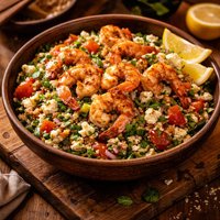 Shrimp Feta Tabbouleh