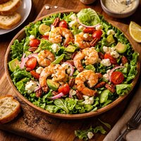Shrimp Goat Cheese Salad in Romaine