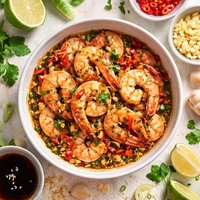 Shrimp in a Spicy Ginger Garlic Marinade