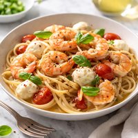 Shrimp Linguini with Mozzarella
